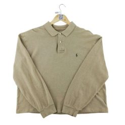 Second life - Polo Ralph Lauren koszulka z długim rękawem męska - Jak nowy. Brązowe koszulki polo męskie Ralph Lauren, l, bez wzorów, z jeansu, casualowe, bez ramiączek. Za 106.46 zł.