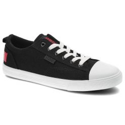Czarne Trampki Big Star Damskie Wygodne Półbuty. Czarne obuwie sportowe damskie Big Star, bez wzorów, z gumy, eleganckie, bez obcasa, bez zapięcia. Za 89.99 zł.