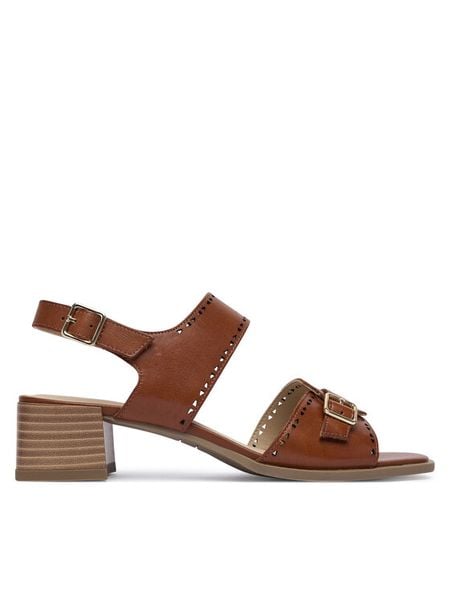 Caprice Sandały 9-28204-46 Brązowy. Brązowe sandały damskie Caprice, bez wzorów, bez obcasa, na słupku, bez zapięcia. Za 339.99 zł.