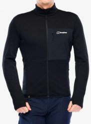 Bluza polarowa męska Berghaus Ridge-Hiker Jacket. Czarne bluzy męskie Berghaus, l, bez wzorów, z materiału, bez kaptura. Za 416.89 zł.