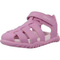 Sandały GEOX B SANDAL FUSBETTO GI Rose. Czerwone sandały damskie Geox, bez wzorów, z syntetyku, bez obcasa, bez zapięcia. Za 188.99 zł.