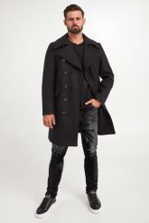 Płaszcz męski wełniany DSQUARED2. Płaszcze męskie Dsquared2, m, bez wzorów, z wełny, bez kaptura. W wyprzedaży za 5,474.25 zł.