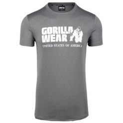 Koszulka fitness męska Gorilla Wear Classic Training. Szare koszulki sportowe męskie GORILLA WEAR, m, bez wzorów, bez kołnierzyka, bez ramiączek, na fitness i siłownię. Za 178.00 zł.
