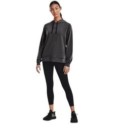 Damska Bluza Z Kapturem Rival Terry. Szare bluzy damskie Under Armour, m, bez wzorów, z elastanu, z kapturem. Za 365.00 zł.
