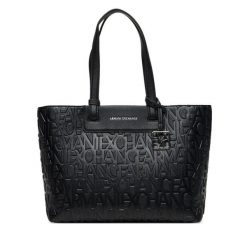 Torebka Armani Exchange. Czarne torebki do ręki damskie Armani Exchange, bez wzorów, klasyczne, bez dodatków. Za 459.99 zł.