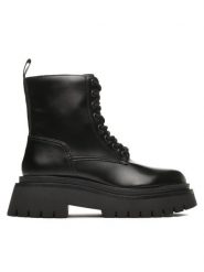 Pepe Jeans Trzewiki PLS50497 Czarny. Czarne botki damskie Pepe Jeans, z jeansu, bez obcasa, na płaskiej podeszwie, bez zapięcia. Za 569.99 zł.