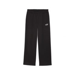 Damskie spodnie z prostymi nogawkami i małym logo No. 1 Essentials Comfort PUMA. Czarne spodnie materiałowe damskie Puma, bez wzorów. Za 229.00 zł.