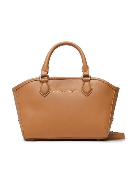 Silvian Heach Torebka RCP23051BO Brązowy. Brązowe torebki do ręki damskie Silvian Heach, bez wzorów, ze skóry, bez dodatków. Za 529.99 zł.