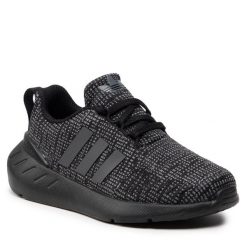 Sneakersy adidas. Czarne półbuty dziewczęce Adidas, bez wzorów, bez zapięcia. Za 269.99 zł.
