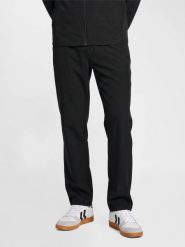 Hummel Spodnie Chino Formal - Dopasowany Krój – BLACK. Czarne spodnie materiałowe damskie Hummel, xl, bez wzorów, z materiału, z standardowym stanem. Za 238.84 zł.