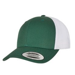 Dwukolorowa Czapka Trucker Retro. Brązowe czapki i kapelusze damskie FLEXFIT, bez wzorów, retro. Za 57.99 zł.
