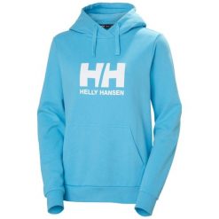 Kurtka dresowa damska z logo Helly Hansen 2.0. Niebieskie kurtki damskie Helly Hansen, bez wzorów, z dresówki, bez kaptura. Za 384.50 zł.