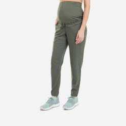 Spodnie turystyczne damskie Quechua ciążowe. Brązowe spodnie sportowe damskie QUECHUA, l, bez wzorów, z elastanu, trekkingowe. W wyprzedaży za 69.99 zł.