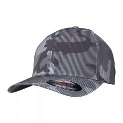 Czapka Z Daszkiem Stripe Camo. Brązowe czapki i kapelusze damskie FLEXFIT, bez wzorów. Za 87.99 zł.