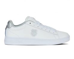 Buty K-Swiss COURT SHIELD II (94412-178-M). Białe obuwie sportowe damskie K-SWISS, bez wzorów, na fitness i siłownię. Za 169.00 zł.