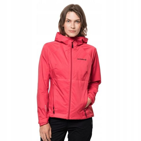 Kurtka Damska Tasman 2l. Czerwone kurtki damskie Jack Wolfskin, l, bez wzorów, z materiału, z kapturem. Za 648.99 zł.