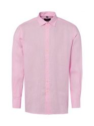 Nils Sundström koszula lniana Mężczyźni Modern Fit len (100%) różowy, XL. Czerwone koszule męskie Nils Sundström, m, bez wzorów, ze lnu, bez kołnierzyka, bez ramiączek. Za 229.95 zł.