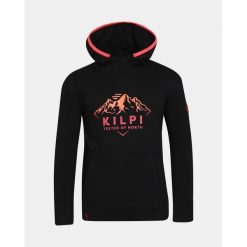 Bawełniana bluza dziewczęca Kilpi NORTHEN-JG. Czarne bluzy dla dziewczynek Kilpi, bez wzorów, z bawełny, bez ramiączek, bez kaptura. Za 267.13 zł.