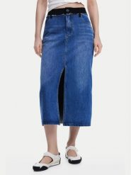 Desigual Spódnica jeansowa 25SWFD02 Niebieski Regular Fit. Niebieskie spódnice damskie Desigual, xl, bez wzorów, z bawełny. Za 279.99 zł.