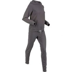 Bluza z kapturem z polaru + spodnie z polaru (kompl. 2-częściowy) bonprix szary. Szare bluzy damskie bonprix, z polaru. Za 129.99 zł.