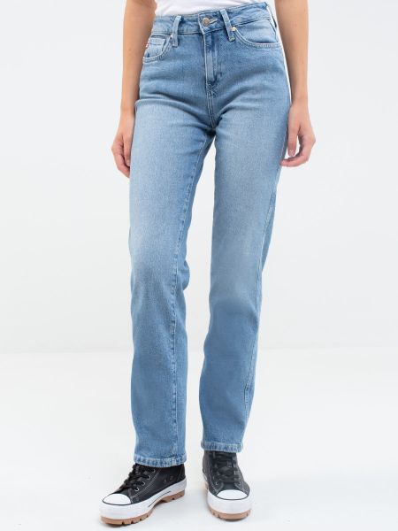 Jeansy damskie z prostą nogawką jasnoniebieskie Myrra 113. Niebieskie jeansy damskie Big Star. Za 299.99 zł.