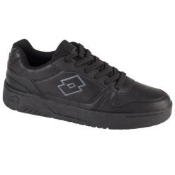 Buty męskie sportowe trampki GROOVN OC. Czarne trampki męskie Lotto, bez wzorów, casualowe, bez zapięcia. Za 125.00 zł.