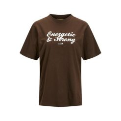 Koszulka damska JJXX bea. Brązowe koszulki sportowe damskie JJXX, bez wzorów, z bawełny, bez kołnierzyka, bez ramiączek. Za 95.50 zł.