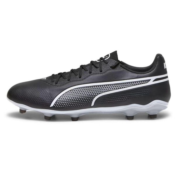 Buty piłkarskie męskie Puma 01 King Pro Fg Ag. Białe buty sportowe męskie Puma, z materiału, bez zapięcia, do piłki nożnej. Za 409.99 zł.