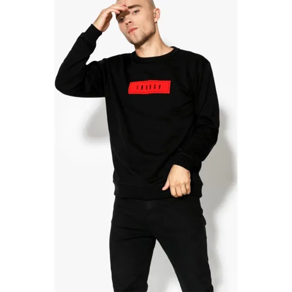 Confront Bluza Bart , czarny, rozmiar XL. Czarne bluzy męskie Confront, m, bez wzorów, z bawełny, bez kaptura. W wyprzedaży za 69.99 zł.