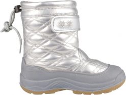 Buty zimowe dziecięce Winter-grip® Quilt Bieber. Szare buty zimowe dziewczęce Winter-grip, bez wzorów, z gumy, bez zapięcia. Za 156.50 zł.