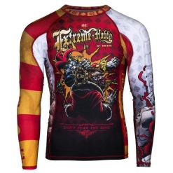 Koszulka sportowa męska Rashguard do MMA EXTREME HOBBY KILLER CARDS 2. Czerwone bluzy męskie EXTREME HOBBY, m, bez wzorów, z bawełny, bez kołnierzyka, bez ramiączek, do biegania. Za 209.00 zł.