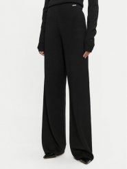 Calvin Klein Spodnie dzianinowe K20K207680 Czarny Straight Fit. Czarne spodnie materiałowe damskie Calvin Klein, l, bez wzorów, z dzianiny. Za 559.99 zł.