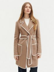 Guess Płaszcz przejściowy W5RL19 WGVR2 Beżowy Regular Fit. Brązowe płaszcze damskie Guess, s, z aplikacjami, z syntetyku, bez kaptura. Za 489.99 zł.