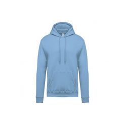 Bluza z kapturem Kariban. Niebieskie bluzy męskie KARIBAN, l, bez wzorów, z bawełny, z kapturem. Za 192.00 zł.