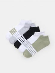 Krókie skarpetki z prążkowanej dzianiny 5 pack - wielobarwny. Skarpety męskie Sinsay, bez wzorów, z dzianiny. Za 15.99 zł.