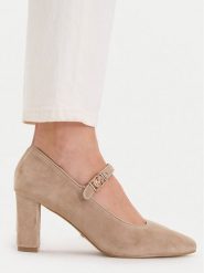 MEXX Czółenka EO-WS3990-02 Beżowy. Brązowe czółenka damskie Mexx, bez wzorów, bez obcasa, bez zapięcia. Za 349.99 zł.