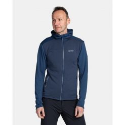 Męska bluza techniczna Kilpi SEVELEN-M. Niebieskie bluzy męskie Kilpi, m, bez wzorów, z materiału, z kapturem. Za 267.13 zł.