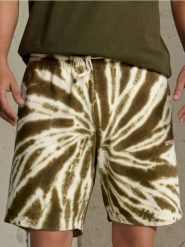 Szorty tie-dye - khaki. Brązowe szorty męskie Sinsay, l, bez wzorów. Za 39.99 zł.