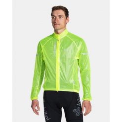 Męska rowerowa kurtka przeciwdeszczowa Kilpi EMERGENCY-M. Żółte kurtki sportowe męskie Kilpi, m, bez wzorów, rowerowe. Za 215.49 zł.