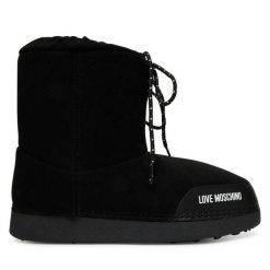 Śniegowce LOVE MOSCHINO. Czarne śniegowce i trapery damskie Love Moschino. Za 709.99 zł.