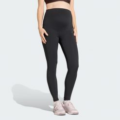 Legginsy ciążowe Optime Essentials Workout Full Length. Czarne bielizna termoaktywna damska Adidas, bez wzorów, bez ramiączek. Za 219.00 zł.