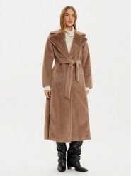 Guess Futro Ada W4BL02 WGHM0 Beżowy Regular Fit. Brązowe płaszcze damskie Guess, m, z aplikacjami, z futra, bez kaptura. Za 1,339.00 zł.