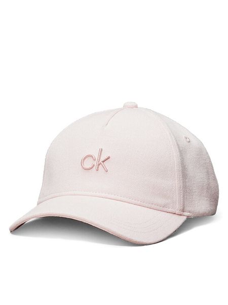 Calvin Klein Czapka z daszkiem Raised Embroidery K60K613118 Różowy. Czerwone czapki i kapelusze damskie Calvin Klein, bez wzorów, ze lnu. Za 109.99 zł.