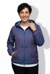 Damskie Kurtka funkcyjna błyszcząca hydrofobowa kaptur. Fioletowe kurtki damskie Ulla Popken, plus size, bez wzorów, z materiału, bez kaptura. Za 429.99 zł.