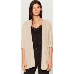 Kardigan oversize - Beżowy. Kardigany damskie Mohito. W wyprzedaży za 39.99 zł.