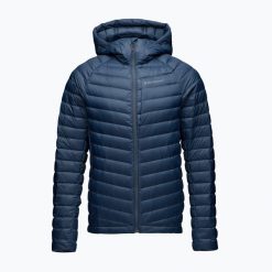 Kurtka puchowa męska Black Diamond Access Down Hoody. Niebieskie bluzy męskie Black Diamond, m, bez wzorów, z puchu, sportowe, bez kaptura. Za 549.99 zł.