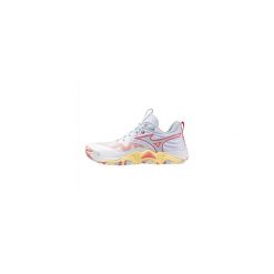 Damskie buty halowe Mizuno Wave Momentum Elite. Białe obuwie sportowe damskie Mizuno, bez wzorów, z materiału, do siatkówki, mizuno wave. Za 701.45 zł.