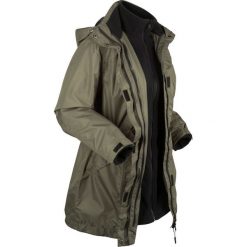 Płaszcz outdoorowy funkcyjny 3 w 1 bonprix ciemnooliwkowo-czarny. Płaszcze damskie marki FOUGANZA. Za 319.99 zł.