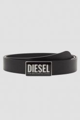 DIESEL Сzarny męski pasek B-GLOSSY II. Czarne paski damskie Diesel, bez wzorów. W wyprzedaży za 579.99 zł.