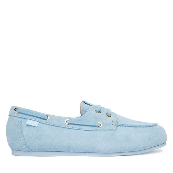 Mokasyny LOVE MOSCHINO. Niebieskie mokasyny damskie Love Moschino. Za 631.99 zł.